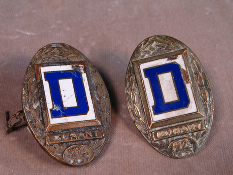 Pair of Durant Motors Emblems 1920s A2469