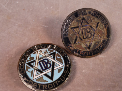 Pair of Dodge Brothers Radiator Badges A2487