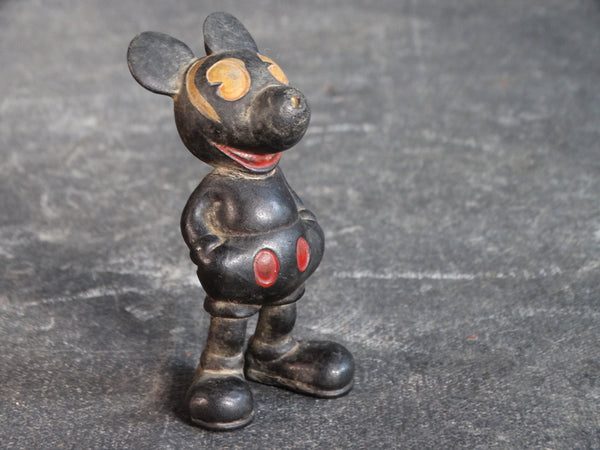 Rare Vintage Seiberling Black Rubber Mickey Mouse A2560