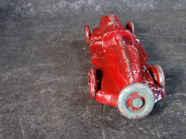 E.R. Roach Industries Sand-Cast Aluminum Race Car Painted Red circa 1945 A2573