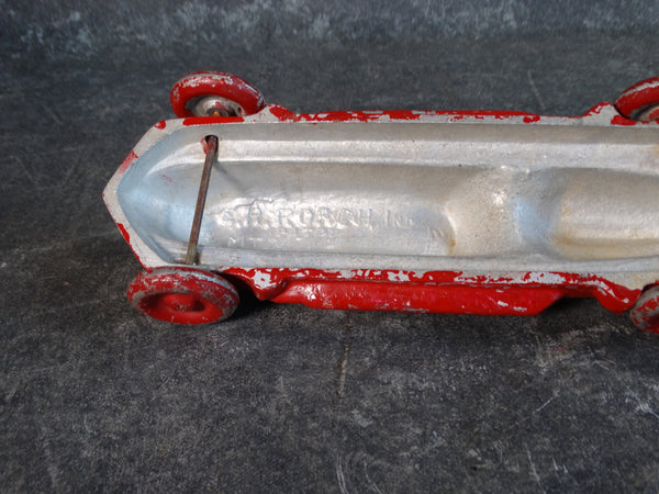 E.R. Roach Industries Sand-Cast Aluminum Race Car Painted Red circa 1945 A2573