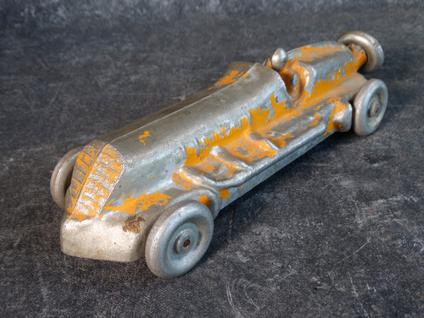 E.R. Roach Industries Sand-Cast Aluminum Race Car Painted Orange circa 1945 A2574