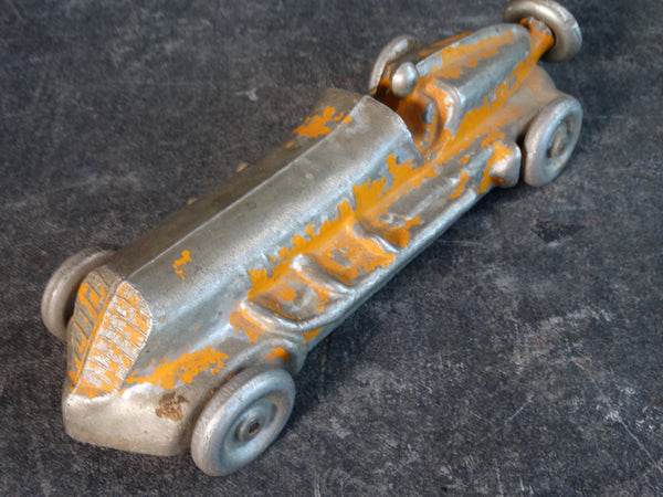 E.R. Roach Industries Sand-Cast Aluminum Race Car Painted Orange circa 1945 A2574