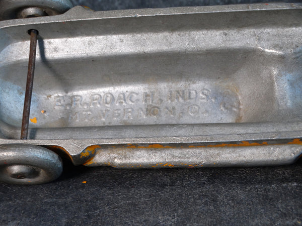 E.R. Roach Industries Sand-Cast Aluminum Race Car Painted Orange circa 1945 A2574