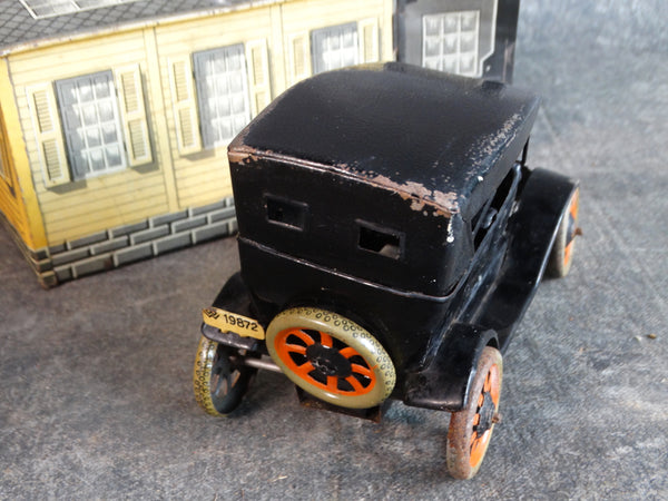 German Bing Toys Model T with Its Own Garage A2585