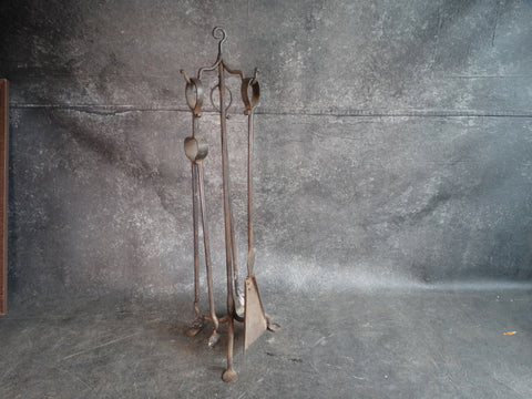 Barker Brothers Wrought Iron Fireplace Tool Set A2588