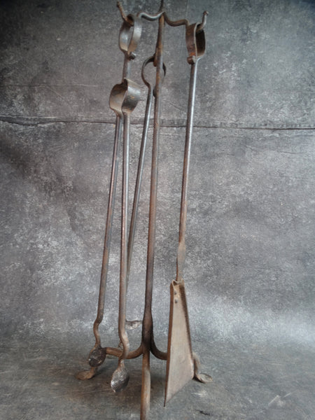 Barker Brothers Wrought Iron Fireplace Tool Set A2588