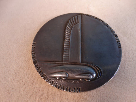 Norman Bel Geddes -1933  General Motors 25th Anniversary Commemorative Medallion A2597