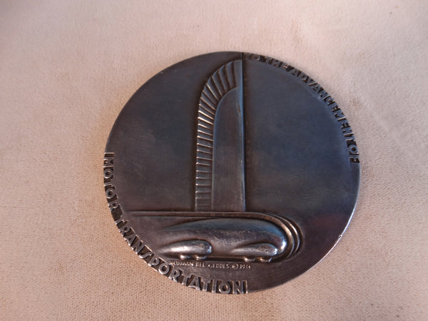 Norman Bel Geddes -1933  General Motors 25th Anniversary Commemorative Medallion A2597