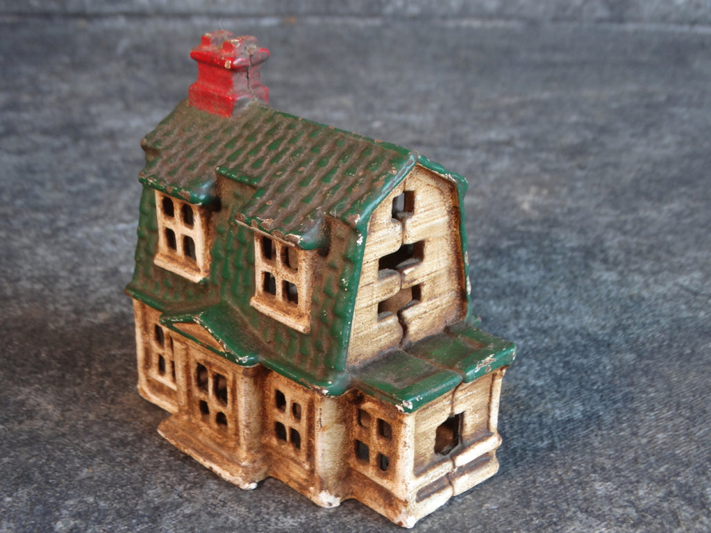 image.title Vintage Cast Iron House Bank: A Penny Saved Is A Penny Earned