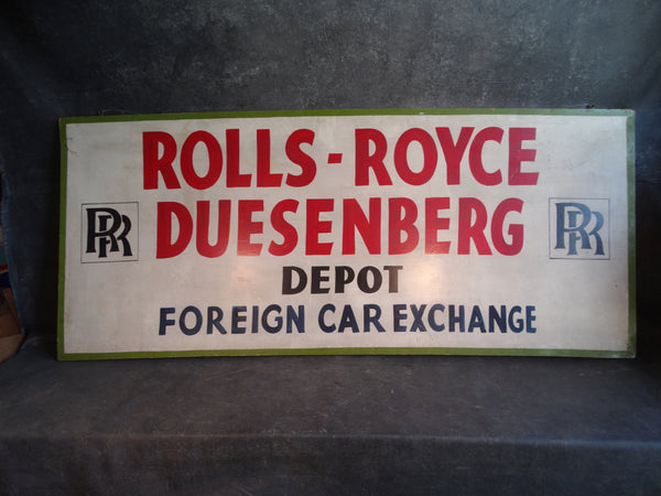 Andy Granatelli's Montecito Shop Sign- Rolls-Royce & Duesenberg Depot - Foreign Car Exchange AP2644