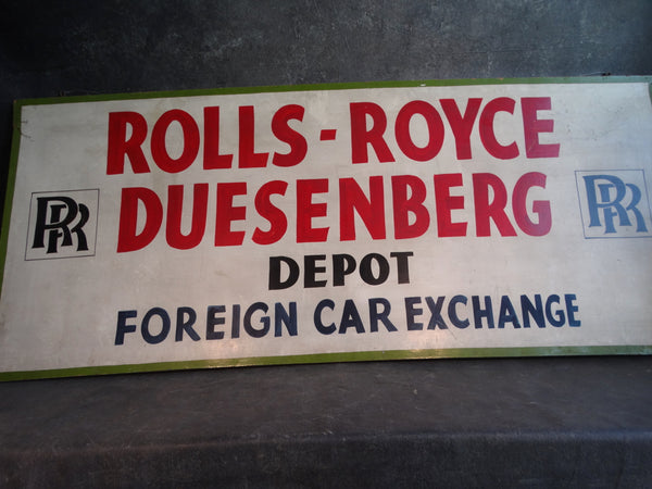 Andy Granatelli's Montecito Shop Sign- Rolls-Royce & Duesenberg Depot - Foreign Car Exchange AP2644