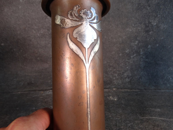 Heintz Art Metal Sterling Over Bronze  #3726 Art Nouveau Vase A2684