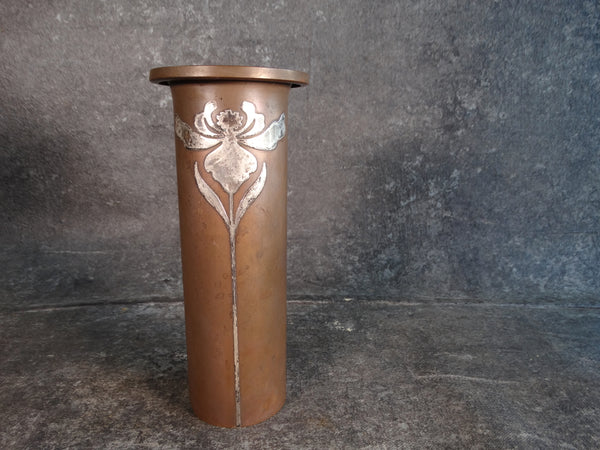 Heintz Art Metal Sterling Over Bronze  #3726 Art Nouveau Vase A2684