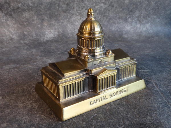 Capital Savings Chicago Metal Souvenir Building  & Coin Bank A2735