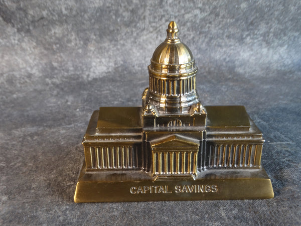 Capital Savings Chicago Metal Souvenir Building  & Coin Bank A2735