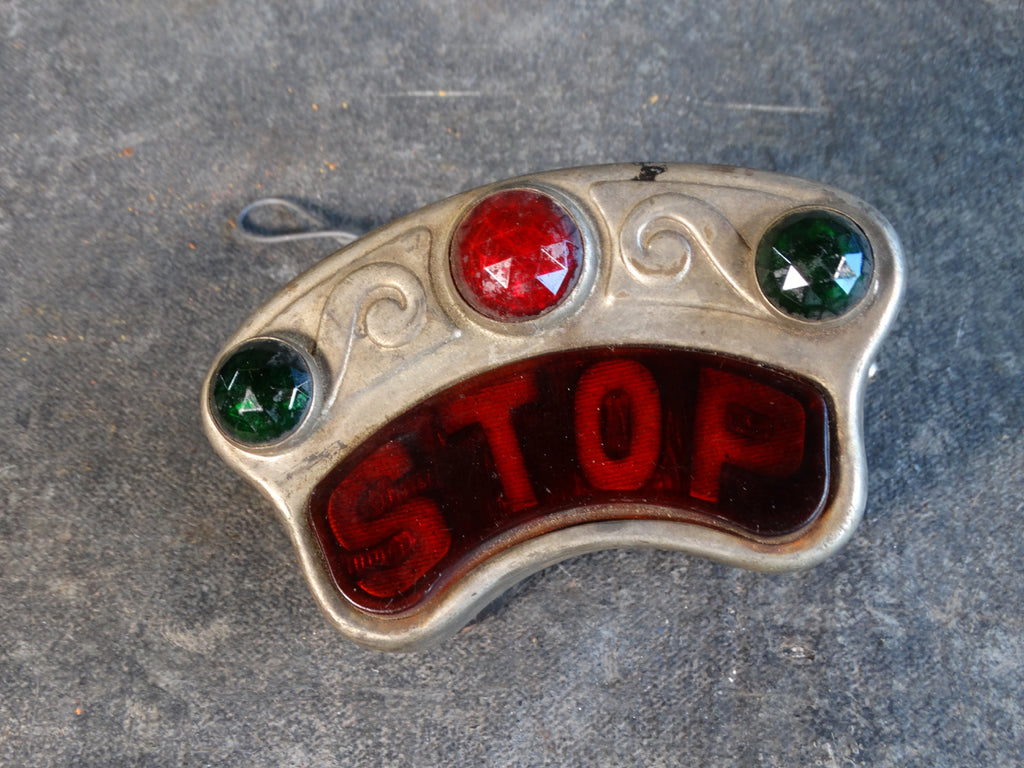 Vintage Automobile Stop Light + 3 Jewel Lights A2740 – Early California