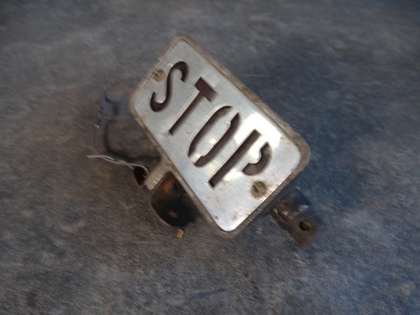 Vintage Automobile Stop Light with Metal Plate A2744