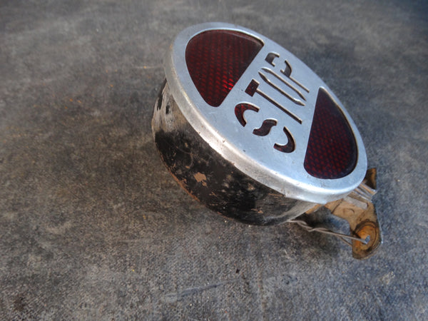 Vintage Automobile Round Stop Light with Metal Mount A2748