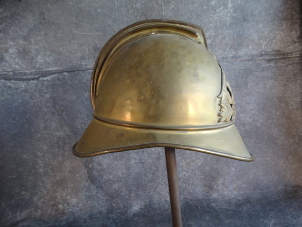 Brass French Fireman's Helmet Late 19th Century A2797