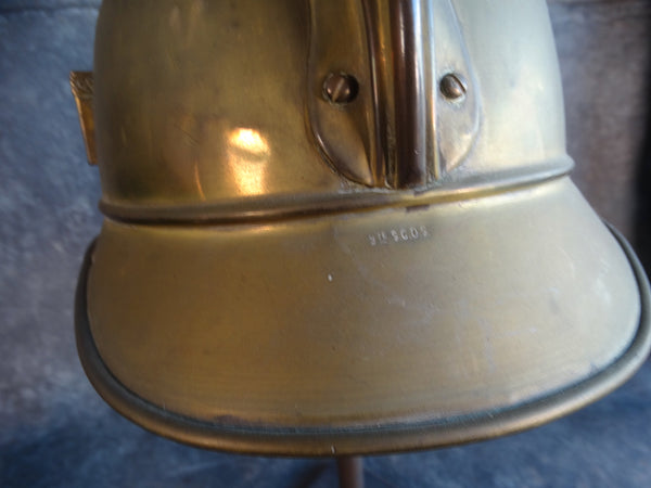 Brass French Fireman's Helmet Late 19th Century A2797