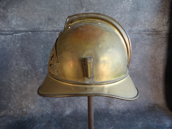 Brass French Fireman's Helmet Late 19th Century A2797