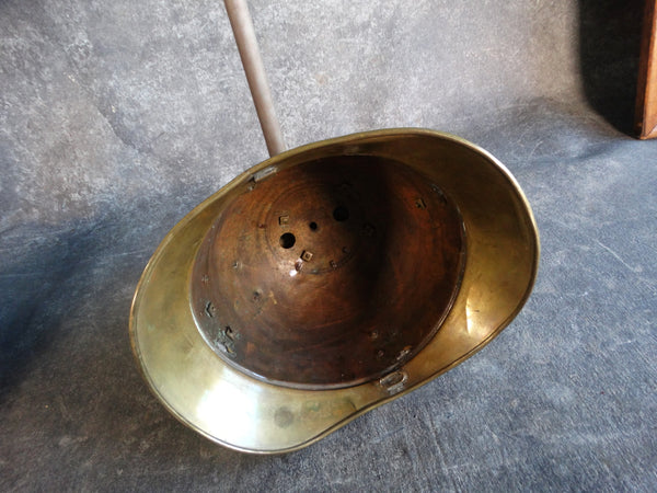 Brass French Fireman's Helmet Late 19th Century A2797