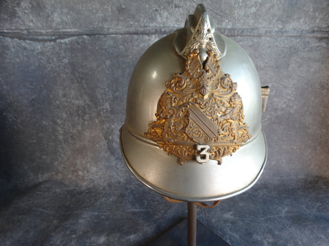 Nickel-Plated French Fireman's Helmet 1920s A2798