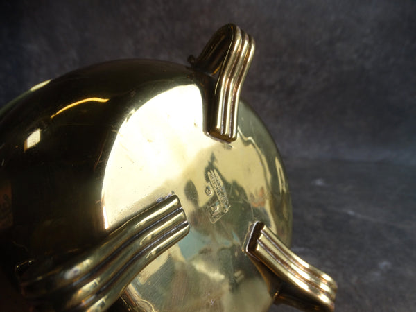 Salvador Teran Carafe  Brown Glass Tesserae set in Brass with Silver Interior A2806