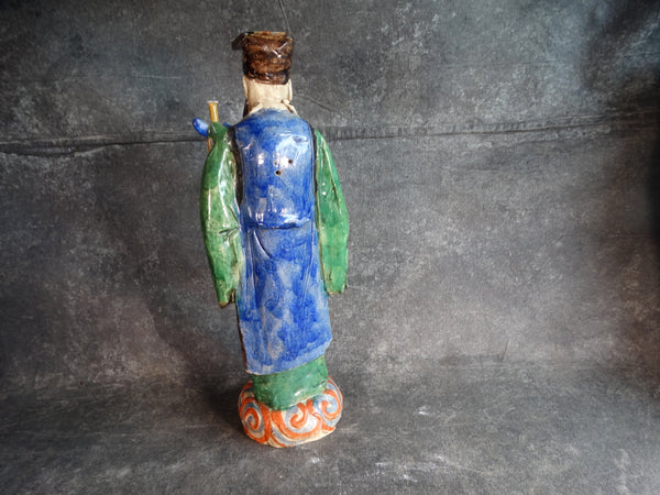 Chinese Pottery Roof Tile Figure - God of Prosperity - A2808