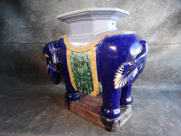 Shiwan Elephant Garden Stool Circa 1890-1910 A2810