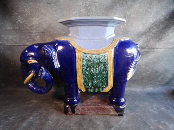 Shiwan Elephant Garden Stool Circa 1890-1910 A2810