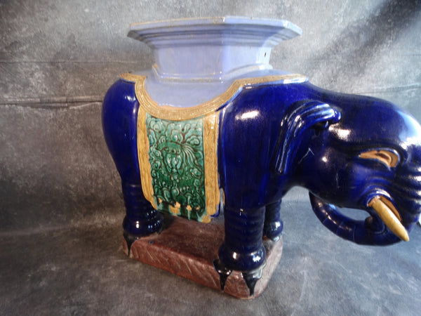 Shiwan Elephant Garden Stool Circa 1890-1910 A2810