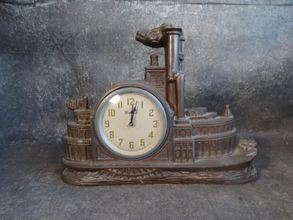 Windsor Paddle Wheel River Boat Mantle Clock 1934 A2813