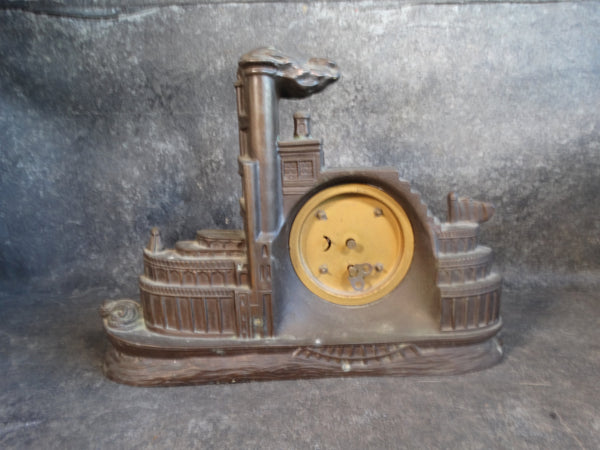 Windsor Paddle Wheel River Boat Mantle Clock 1934 A2813