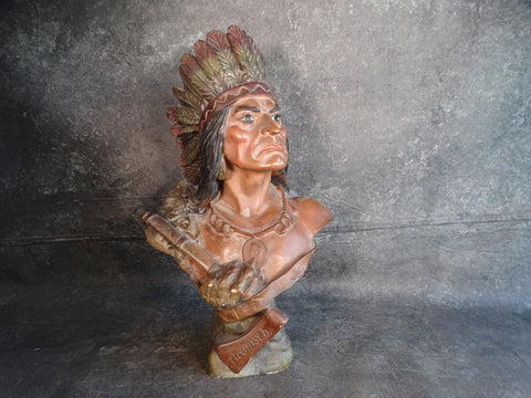 Plaster Bust of Chief Tecumseh 1900-1920 A2833