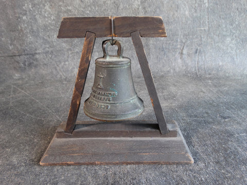 Mission Inn Riverside Bronze Bell on Stand 1920s A2842