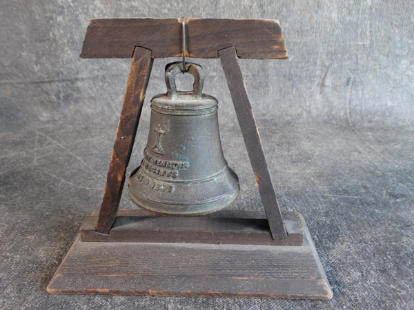 Mission Inn Riverside Bronze Bell on Stand 1920s A2842