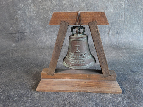 Mission Inn Riverside Bronze Bell on Stand 1920s A2843