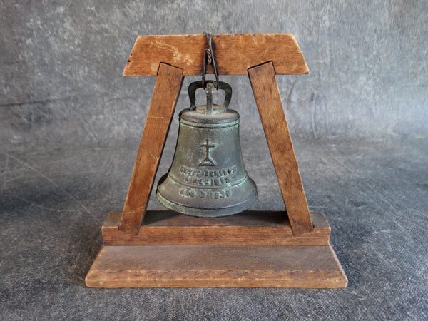 Mission Inn Riverside Bronze Bell on Stand 1920s A2844