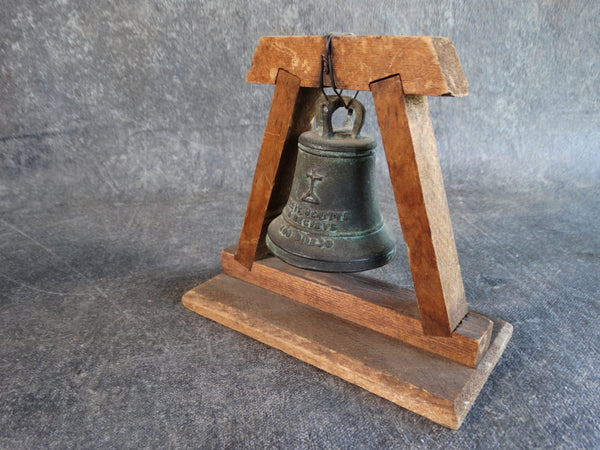 Mission Inn Riverside Bronze Bell on Stand 1920s A2844