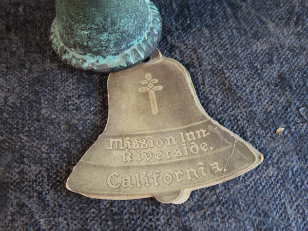 Mission Inn Riverside Bronze Bell with Original Tag A2846