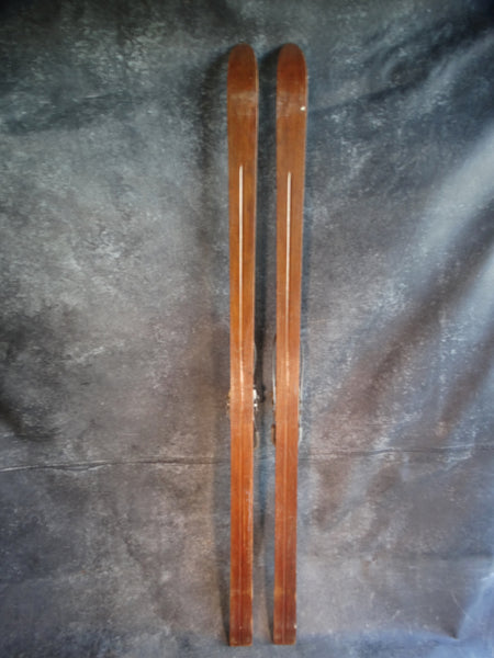 Pair of Vintage Record Skis made by C. A. Lund, Hastings Minnesota  1930s-40s A2852