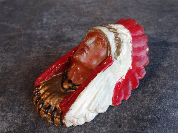 Indian Chief Pottery Bust 1920s A2862