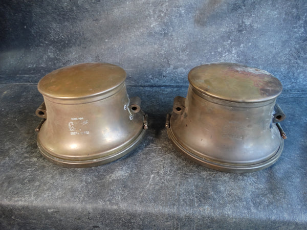 Gray & Davis for Cadillac Brass Headlights, pair, 1912-1914  A2891