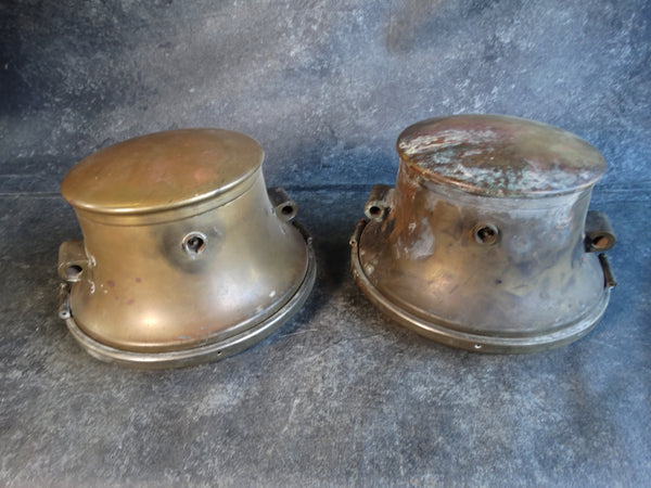 Gray & Davis for Cadillac Brass Headlights, pair, 1912-1914  A2891