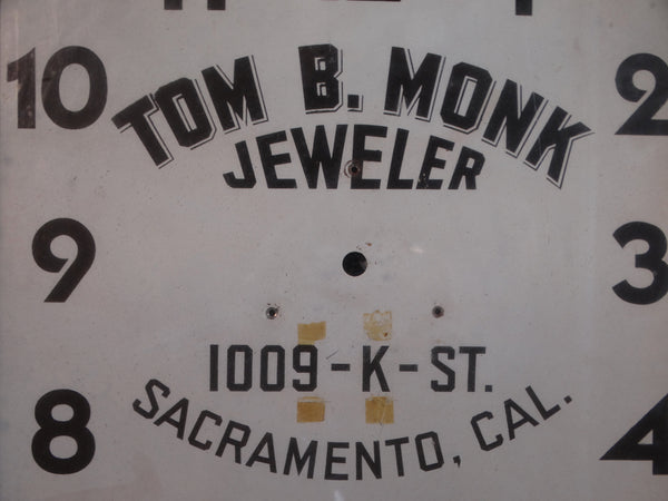 Tom B Monk Jeweler, Sacramento - Clock Face A2892