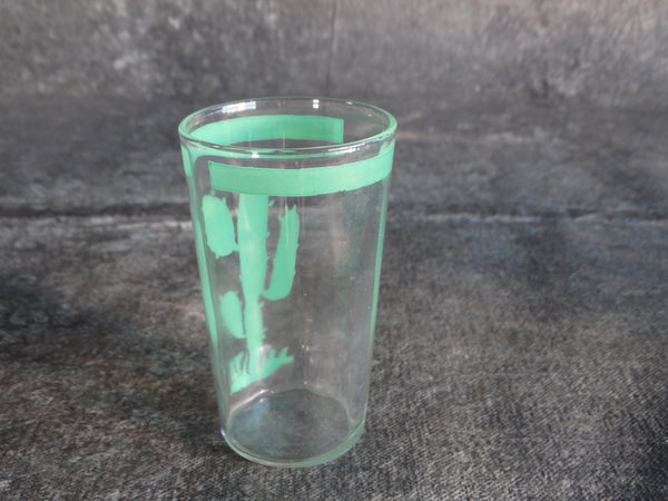 Fiestaware Mexicana Cactus Glass with Beveled Interior c 1930 in Green A2911