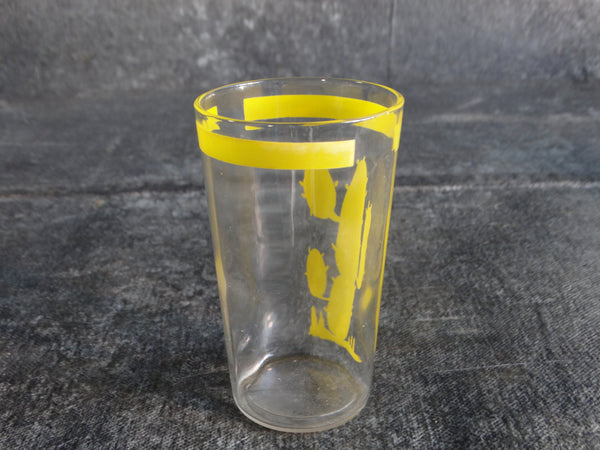 Fiestaware Mexicana Cactus Glass with Beveled Interior c 1930 in Yellow A2912