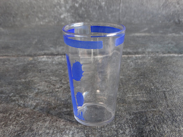 Fiestaware Mexicana Cactus Glass with Beveled Interior c 1930 in Cobalt A2913